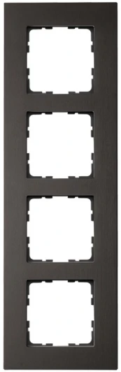 G1004AZ Рамка на 4 поста (алюминий коричневый) Jasmart G-Metal G1004AZ