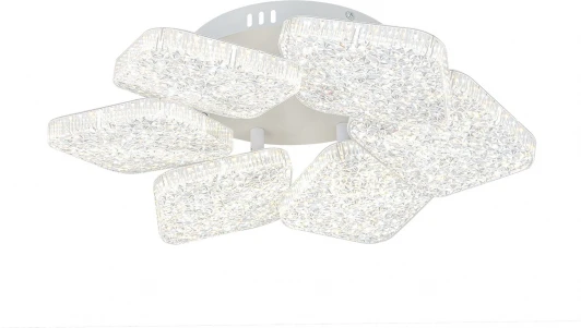 10264/6LED Потолочная люстра светодиодная Escada Agata 10264/6LED 88Вт, изменение цветовой температуры с помощью выключателя, металл/акрил, белый (220V, пульт управления, круглые)