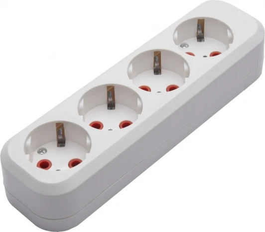 39012 Розеточный блок 4-х местный с заземлением Stekker Бруна 39012