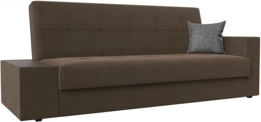 118527L Диван-книжка Лига-020 стол слева (Коричневый,Серый/Рогожка) Лига Диванов арт.118527L