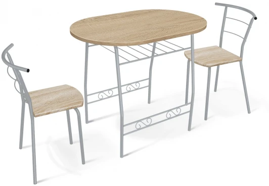 0992258302 Обеденная группа SHT-DS18 дуб сонома/ал.металлик Sheffilton 0992258302