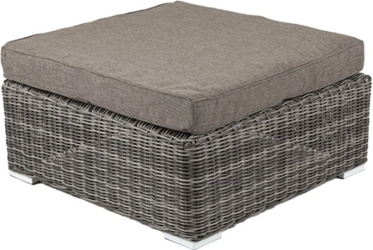 YH-S4019W-1 graphite "Лунго" плетеная оттоманка с подушкой, цвет графит 4SIS арт.УТ-00001989