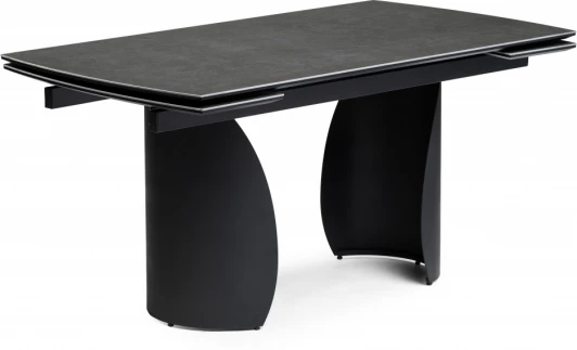 588031 Керамический стол Готланд 160 [16625] (Готланд 160(220)х90х79 ink gray / черный) Woodville арт.588031