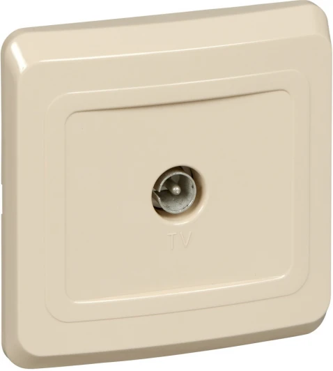TVC-002k ТВ-розетка встраиваемая оконечная (кремовый) Systeme Electric Etude TVC-002k