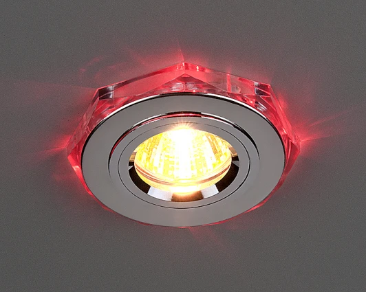2020 MR16 CH/RD хром/красный Встраиваемый точечный светильник Elektrostandard 2020 MR16 CH/RD хром/красный
