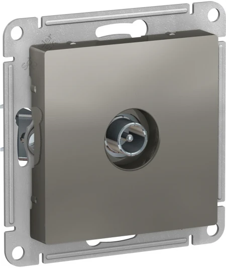 ATN000992 ТВ-розетка встраиваемая проходная (сталь) Systeme Electric AtlasDesign ATN000992