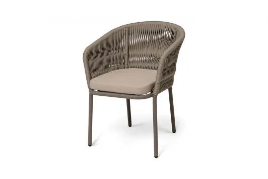 BORE-CH-001 (RAL7006) Mua S-G-brown(beige160) "Бордо" стул плетеный из роупа (колос), каркас алюминий серый (RAL7022) муар, роуп серый 15мм, ткань темно-серая 027 4SIS BORE-CH-001 (RAL7006) Mua S-G-brown(beige160)