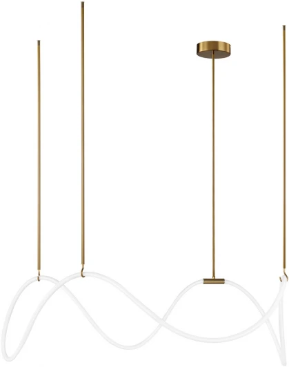 10388P/C Brass Потолочная люстра на штанге светодиодная с гибким неоном Loft It Thread 10388P/C Brass (220V)
