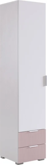 UL.107-M.103.01.3095 Зефир Шкаф однодверный 107.01 Mebelson (ЛДСП,ПВХ,МДФ,Металл/Светлое дерево,Розовый) арт.UL.107-M.103.01.3095