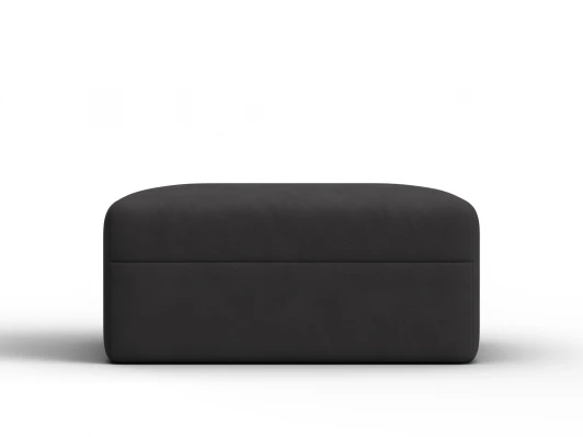 129580 Модуль пуф Лига-060 НПБ (ЛДСП,Брус,Фанера,Замша/Коричневый) Лига Диванов 129580