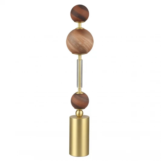 5457/4TL Настольная лампа Odeon Light Callisto 5457/4TL светлая сатин.латунь/белый/бежевый/коричневый/металл/стекло LED x 4W 2500K