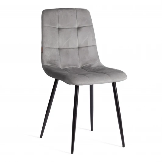 24561 Стул Chilly/Чилли (мод. JSC-220)/2 шт. в упаковке велюр/металл, 44,5х52,5х88см, темно-серый HLR24/черный (Комплект из 2 шт.) Tetchair 24561