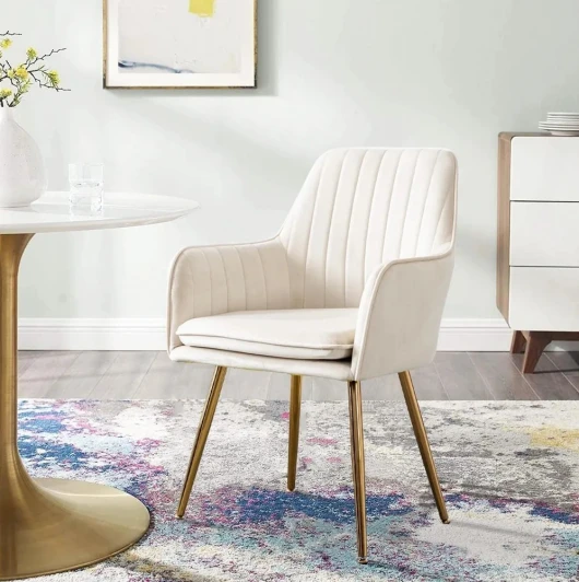 HSBI_Y607_beige Стул Tranquil Synchrony Hesby (Металл/Велюр) арт.HSBI_Y607_beige