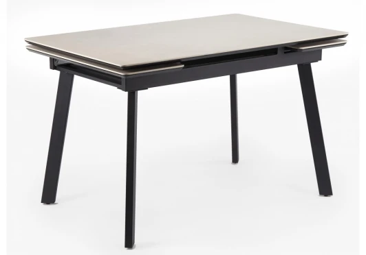 622887 Кухонный стол Notta Норман 120(180)х80 carmen light grey / черный