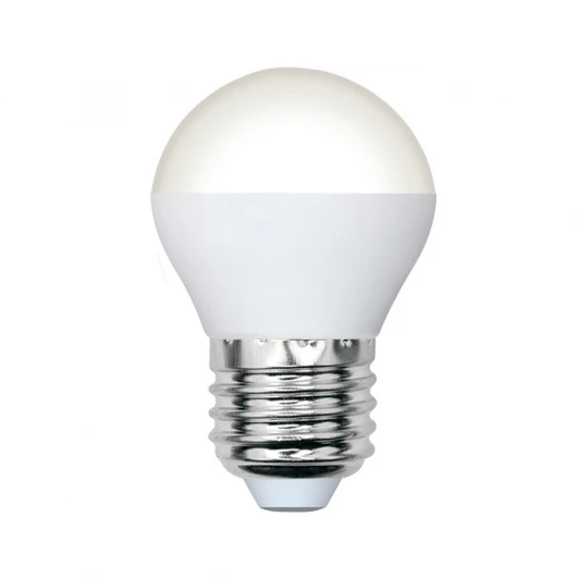 LED-G45-6W/3000K/E27/FR/DIM/SLS Лампа светодиодная, диммируемая, форма "шар", матовая, теплый белый свет 3000K Volpe OPTIMA DIM LED-G45-6W/3000K/E27/FR/DIM/SLS