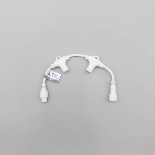 LLR2-8 Разветвитель 2-х лучевой для Бахромы, Занавесов и Нитей 220В без возможности управления, Провод Белый Каучук, IP65 Laitcom LLR2-8