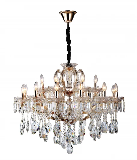 Infinito E 1.1.18.600 G Подвесная большая люстра Dio D'Arte Infinito E 1.1.18.600 G (220V, хрусталь, на цепи, подсвечник, свеча)