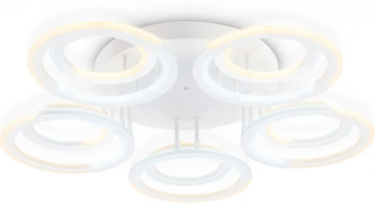 FA8944 Потолочная люстра светодиодная на штанге с пультом регулировкой цветовой температуры яркости и ночным режимом Ambrella ACRYLICA FA8944 (220V, кольцо)