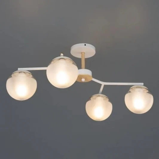 1130/4PL White Потолочная люстра на штанге Avignon 1130/4PL E27 60W White/Gold