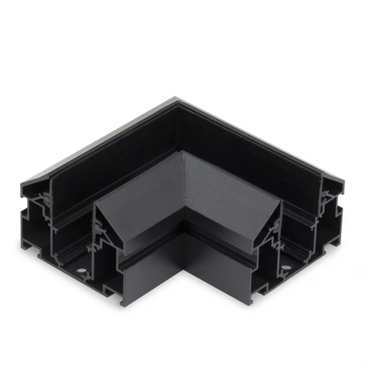 MAGNET AM538 BK Угловой соединитель горизонтальный для шинопровода с закладным профилем черный для натяжного потолка ПВХ 48V AM Group MAGNET AM538 BK