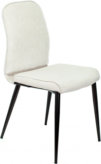 KF-3/VELV20 Стул для кухни Бюрократ KF-3 молочный Velvet 20 металл черный на ножках (KF-3/VELV20)