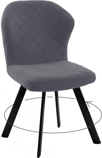 00-00068826 Стул DikLine 339 поворотный B28 ANTRACITE, ножки черные