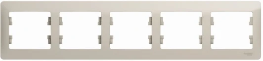GSL000905 Рамка на 5 постов (молочный) Systeme Electric Glossa GSL000905