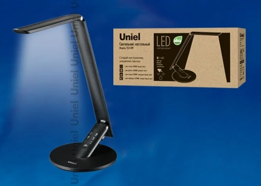 TLD-509 Black/LED/840Lm/4COLOR/Dimer/USB Офисная настольная лампа Uniel TLD-509 Black/LED/840Lm/4COLOR/Dimer/USB