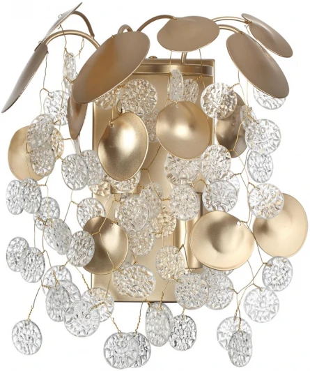 5104/2W Бра Odeon Light Coins 5104/2W золотистый/прозрачный металл/стекло E14 2*40W 220В