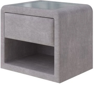 1909263 PROxSON Тумба Cube (Ткань: Велюр Лофти Серый) 52x41