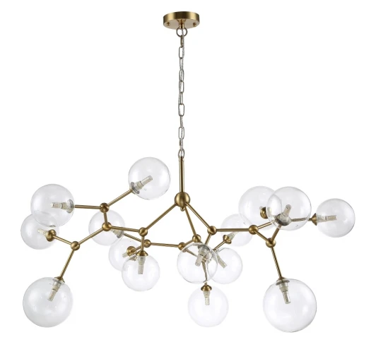 MAXIMO SP15 BRONZE Подвесная люстра Crystal Lux MAXIMO SP15 BRONZE (220V, на цепи, шарики, молекулы)