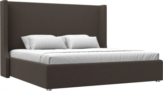 123107 Кровать интерьерная Ларго 200 (Коричневый/Рогожка) Лига Диванов арт.123107