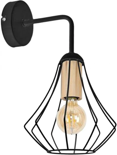 MD.9051-1-W-BK+WOOD Бра Imex MD.9051-1-W-BK+WOOD (220V)