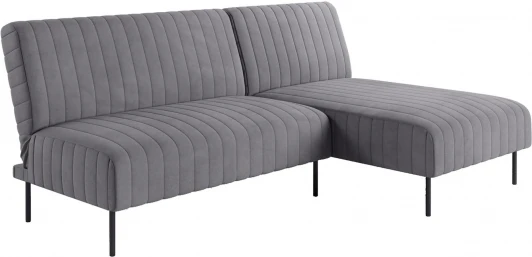 0000004241300000043232 Baccara диван-кровать с шезлонгом, без подлокотников, бархат 03 Top Concept арт.22292