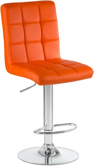 5009-LM KRUGER,  цвет сиденья оранжевый, цвет основания хром Стул барный KRUGER (оранжевый)
