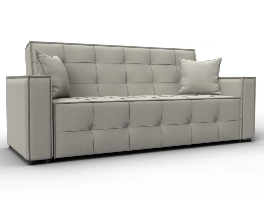 129825 Диван-книжка Лига-067 (ДВП,Дерево/Пластик/Рогожка/Бежевый) Лига Диванов 129825