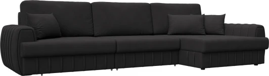 129313 Диван угловой Лига-057 НПБ Лонг угол правый Лига Диванов (Замша) арт.129313