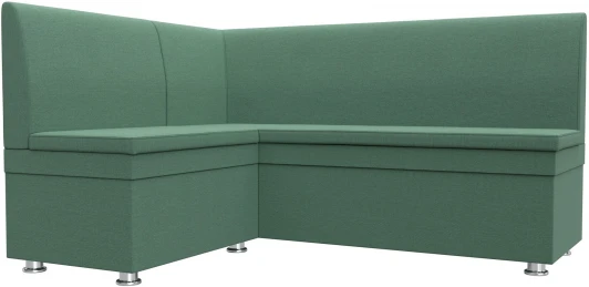 125825L Диван кухонный угловой Уют левый угол (Зеленый/Рогожка) Лига Диванов арт.125825L
