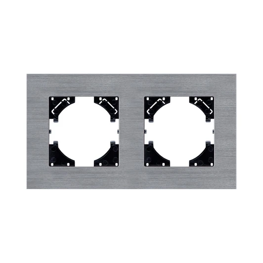 RA2GY Рамка 2-постовая серый Kollinger Reflex AL RA2GY