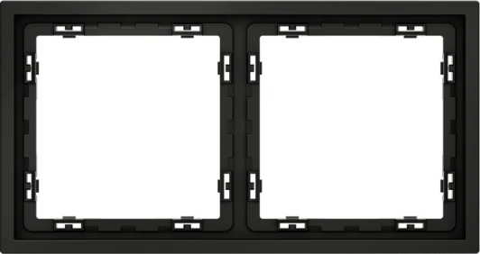 VLS100208 Рамка на 2 поста (черный матовый) Voltum S70 VLS100208