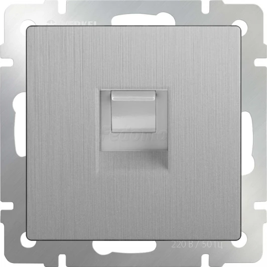 WL09-RJ-45 Розетка встраиваемая Ethernet RJ-45 Werkel, серебряный рифленый