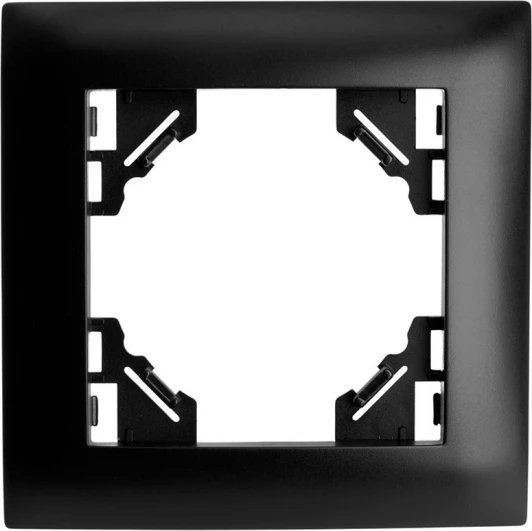 49661 Рамка на 1 пост (черный) Stekker Эрна Элегант 49661