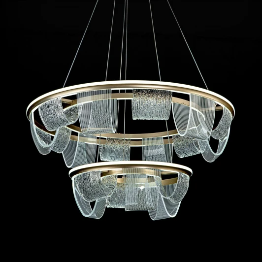 L7706-800-460 GD Подвесной светильник светодиодный с пультом с регулировкой цветовой температуры LED4U L7706-800-460 GD