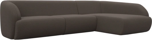 124714 Диван угловой Лига-041 правый угол (Коричневый/Рогожка) Лига Диванов арт.124714