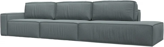 122731L Диван прямой Прага Модерн Лонг подлокотник слева (Серый/Рогожка) Лига Диванов арт.122731L
