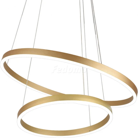 08219.33(3000K) Люстра подвесная светодиодная с пультом Kink Light Тор, 2 плафона, золото с белым