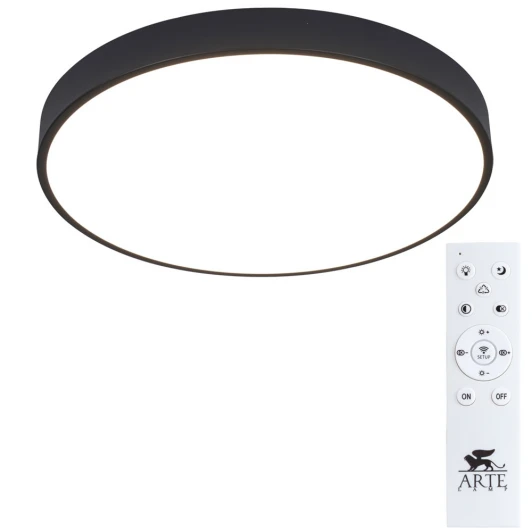 A2672PL-1BK Потолочный светильник круглый Arte Lamp Arena A2672PL-1BK (LED, 220V, пульт управления, круглые)