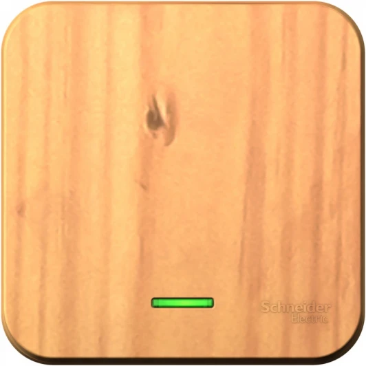 BLNVA101115 Выключатель накладной одноклавишный с подсветкой (ясень) Systeme Electric Blanca BLNVA101115