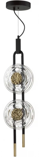 5407/23L Подвесной светильник Odeon Light Magnet 5407/23L черный/золотой/металл/стекло LED 23W 3000K 1940Лм