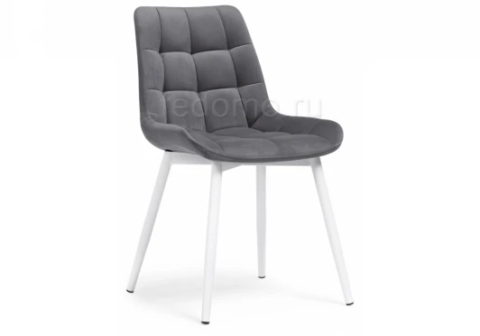 462140 Стул на металлокаркасе Алст белый / velutto 32